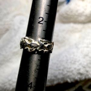 Sterling silver frogs for pinky finger ring